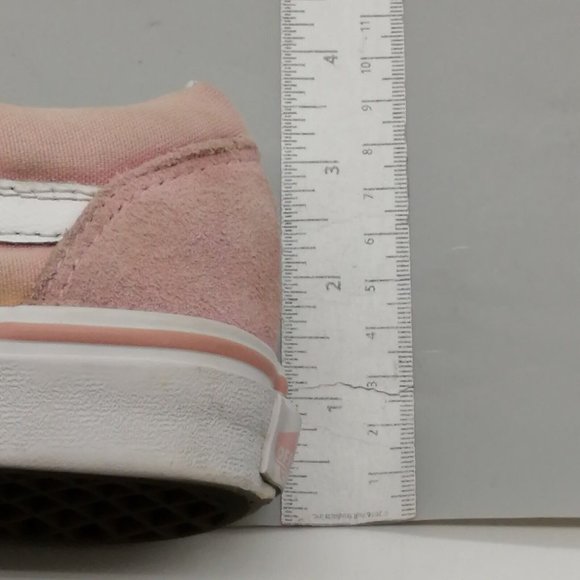 Vans Womens Sneaker Pink Faux Suede Lace Up Walking Shoe Round Toe Low Top 6 - Picture 7 of 10